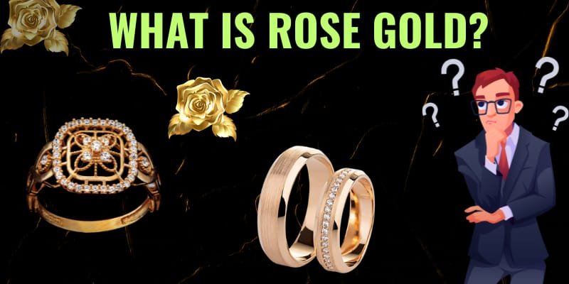 A Confused Men And Rose Gold Rings And Flower